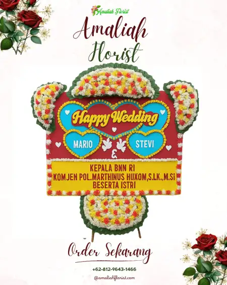 Papan Bunga Pernikahan Menara Mandiri